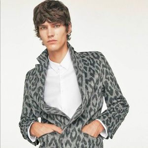 (RARE) ZARA MAN NEOPUNK LEOPARD COAT - SMALL